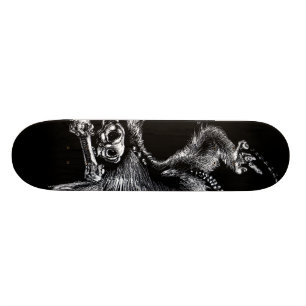 Undead Monkey with Harmonica Skateboard