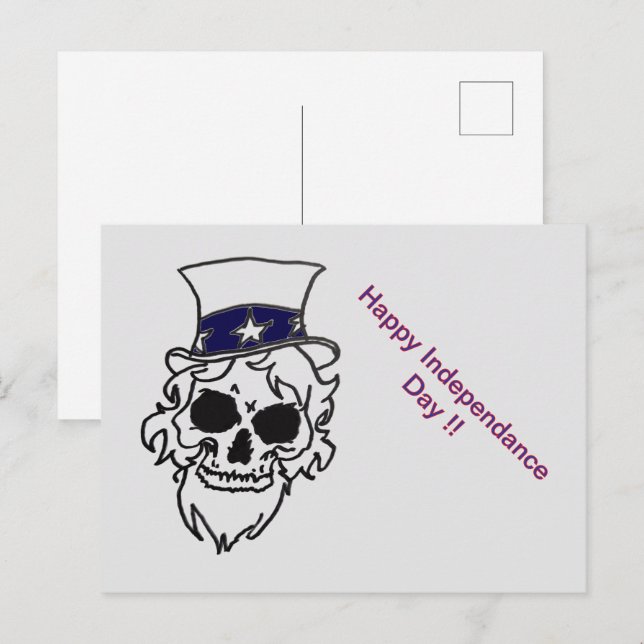 Undead Sam Greetings Holiday Postcard (Front/Back)