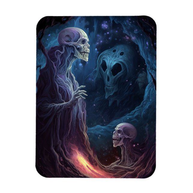 Undead Skeleton Creatures Horror Art Magnet (Vertical)