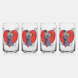 "Undead Wedding" Drinkware Set Can Glass