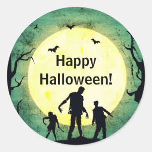 Undead Zombies Zombie Halloween Party Classic Round Sticker
