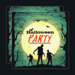 Undead Zombies Zombie Halloween Party Invitation<br><div class="desc">customise for your event. The Party Text is removable or can be re-positioned.
Designed by Freepik</div>