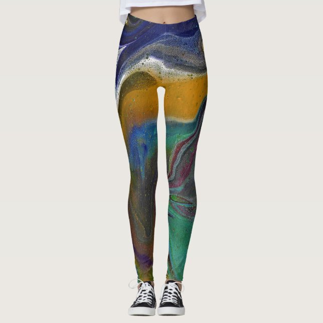 Undecided 2 Psychedelic Abstract Leggings (Front)