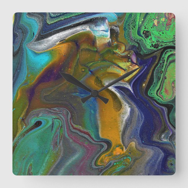 Undecided 3 Colourful Abstract Wall Clock (Front)
