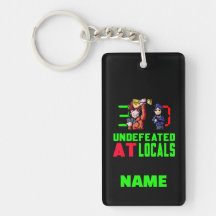 Undefeated At Locals Personalised Keychain