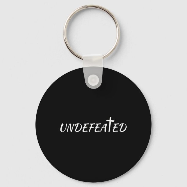 Undefeated God And Jesus Key Ring (Front)