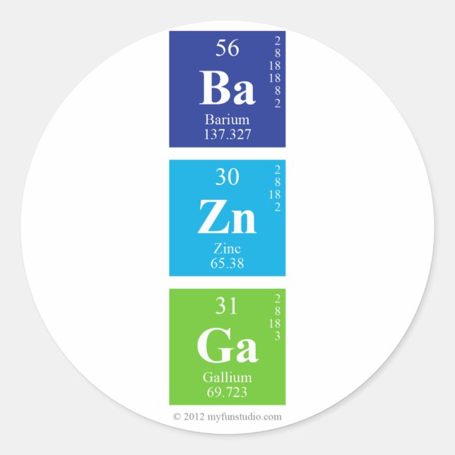 undefined classic round sticker (Front)