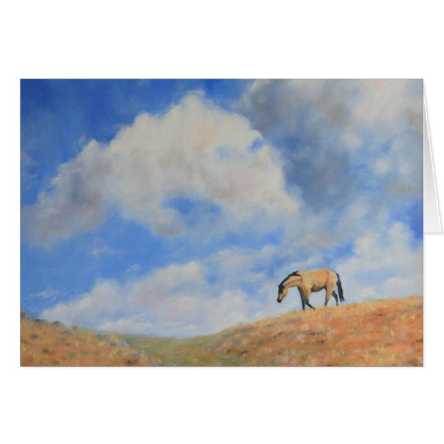Under a Big Sky Original Art Greeting Card (Front Horizontal)