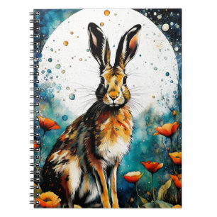Under a full moon the Hare Notebook Journal