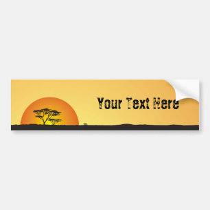 Under African skies: Africa Sunset Bumper Sticker