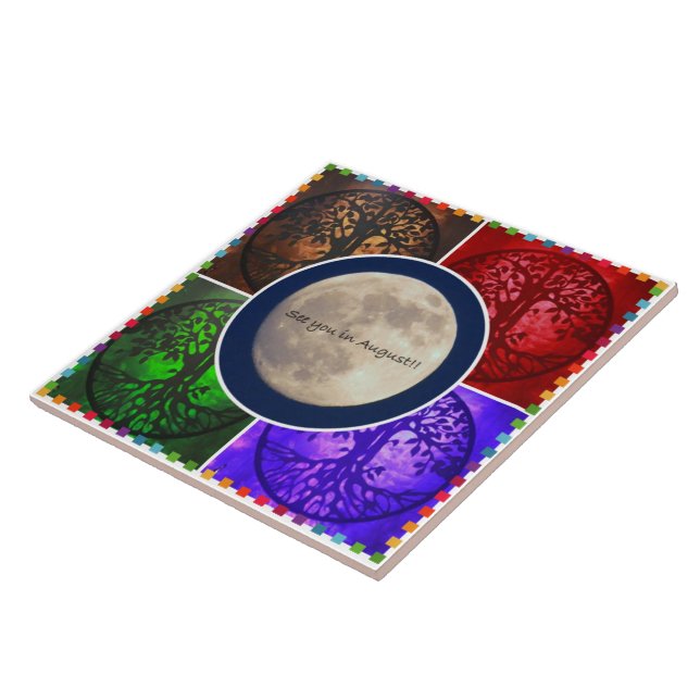 Under August Skies... Ceramic Tile (Side)