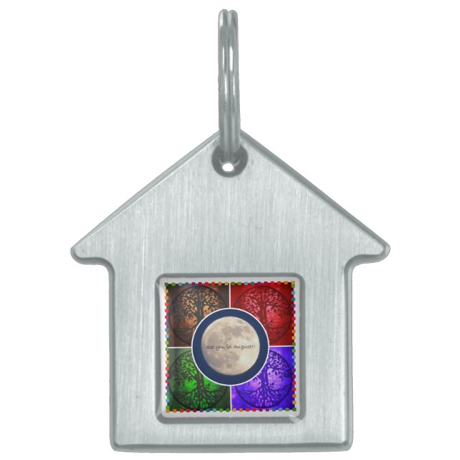 Under August Skies... Pet Name Tag (Front)