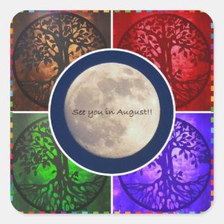 Under August Skies... Square Sticker