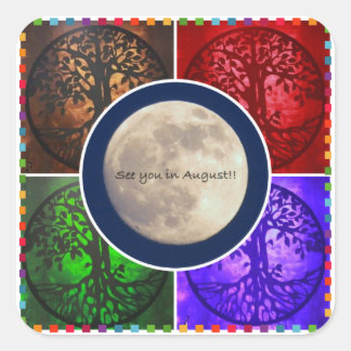 Under August Skies... Square Sticker