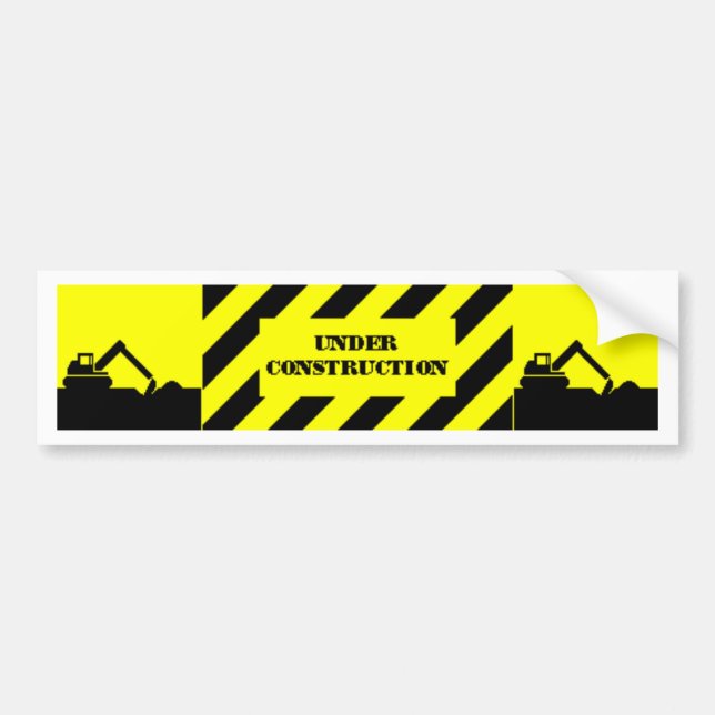 under construction bumper sticker (Front)