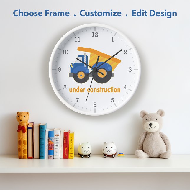 Under Construction Dump Truck Round Clock (Creator Uploaded)
