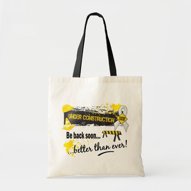 Under Construction Lung Cancer Tote Bag (Front)