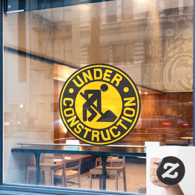 Under Construction Re-building Business Front (Cafe Window)