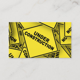 Under Construction Signs Business Card