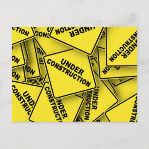 Under Construction Signs Postcard