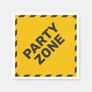 Under Construction Street Sign Graphic Napkin