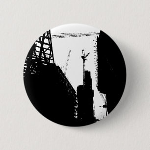 Under Contruction 6 Cm Round Badge