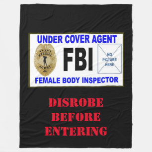 UNDER COVER AGENT Fleece Blankets