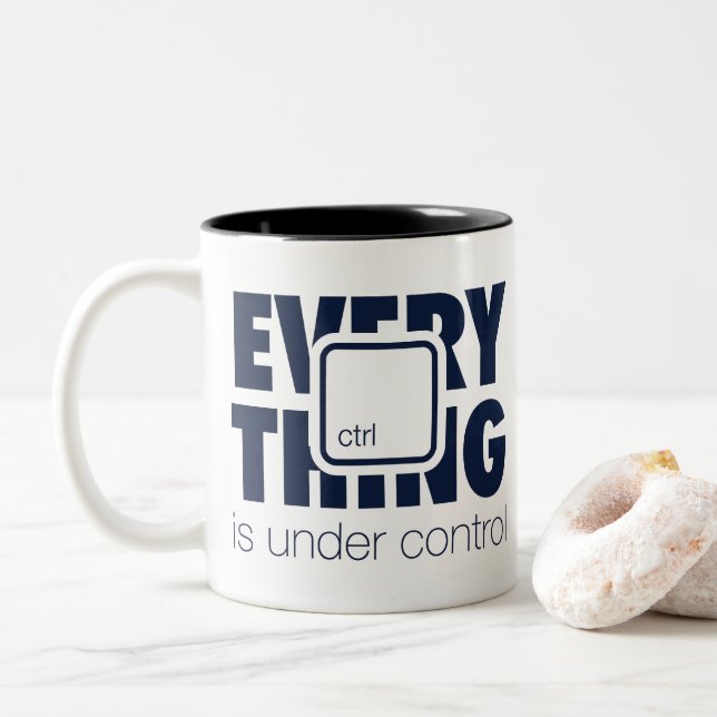 Under ctrl Two-Tone coffee mug (With Donut)