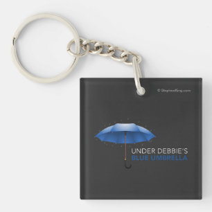 Under Debbie's Blue Umbrella Key Ring
