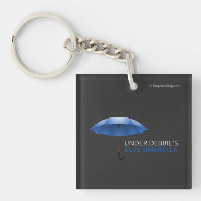 Under Debbie's Blue Umbrella Key Ring (Front)