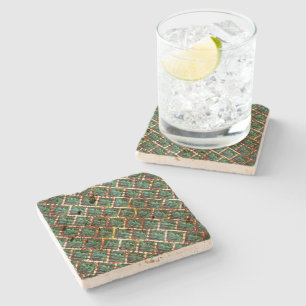 Under dirty and rusty grille stone coaster