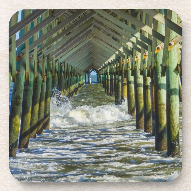 Under Folly Beach Pier Coaster (Front)