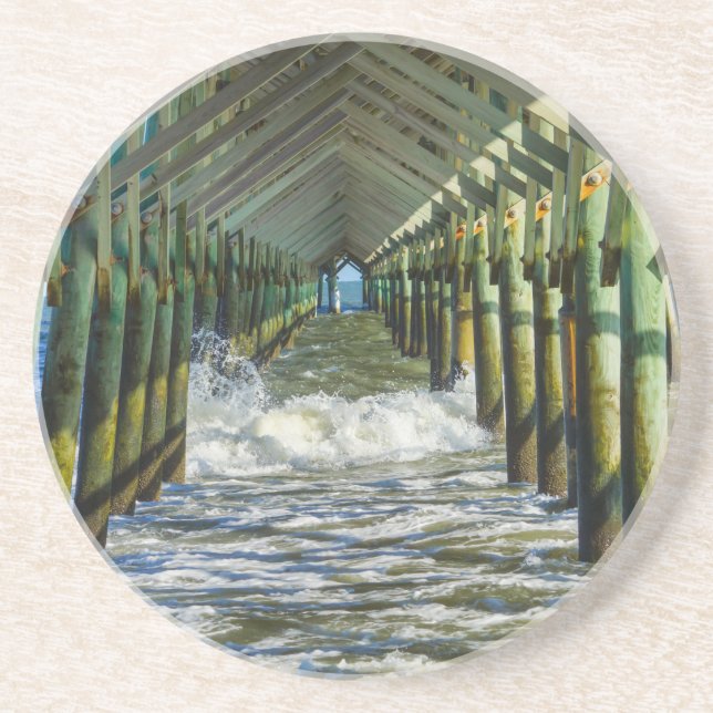 Under Folly Beach Pier Coaster (Front)