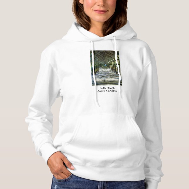 Under Folly Beach Pier Hoodie (Front)