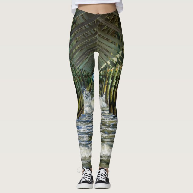 Under Folly Beach Pier Leggings (Front)