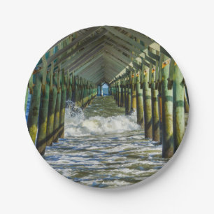Under Folly Beach Pier Paper Plate