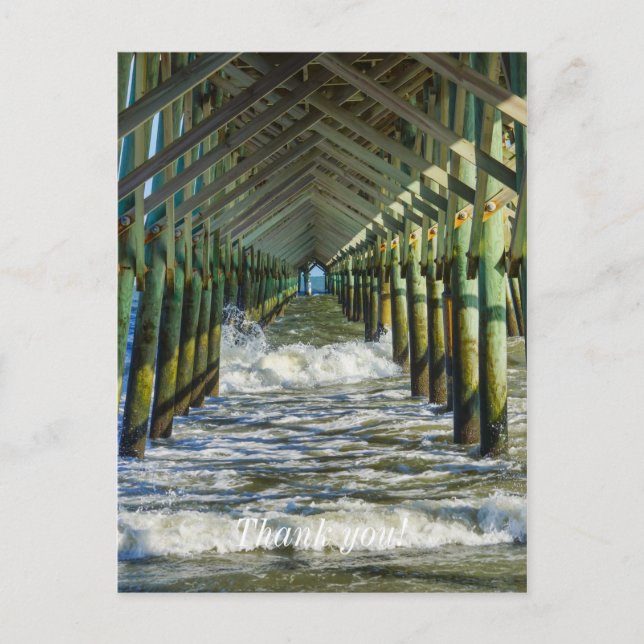 Under Folly Beach Pier Postcard (Front)