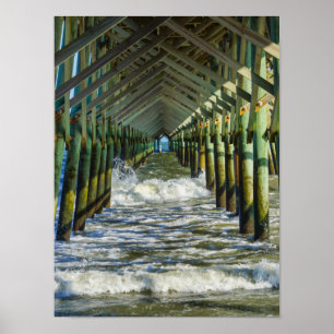 Under Folly Beach Pier Poster