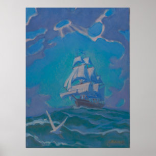 Under Full Sail – Kulhanek Nautical Art Poster
