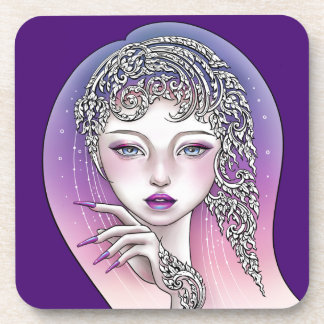Under hard plastic glass Goddess of the Night Coaster