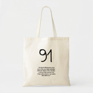 Under His Wings Psalm 91 Tote Bag