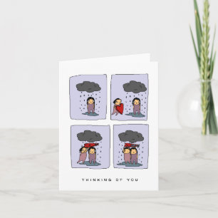 Under My Umbrella   Cute Sympathy Card
