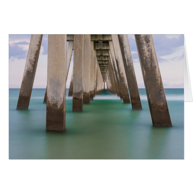 Under Navarre Beach Pier Greeting Card (Front Horizontal)