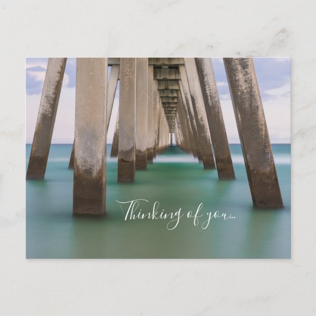 Under Navarre Beach Pier Thinking Of You Postcard (Front)