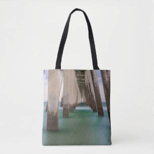 Under Navarre Beach Pier Tote Bag