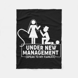 Under New Management Bachelor Party Favours Groom  Fleece Blanket