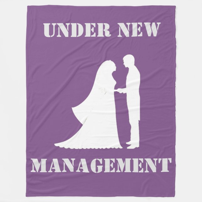 UNDER NEW MANAGEMENT FLEECE BLANKET (Front)
