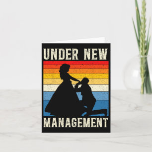 Under New Management Groom Wedding Bachelor Party  Card