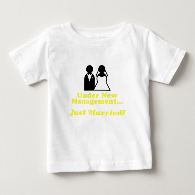 Under New Management Just Married Baby T-Shirt (Front)