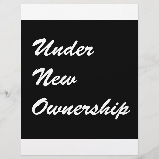 Under New Ownership Flyer (Front)